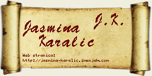 Jasmina Karalić vizit kartica